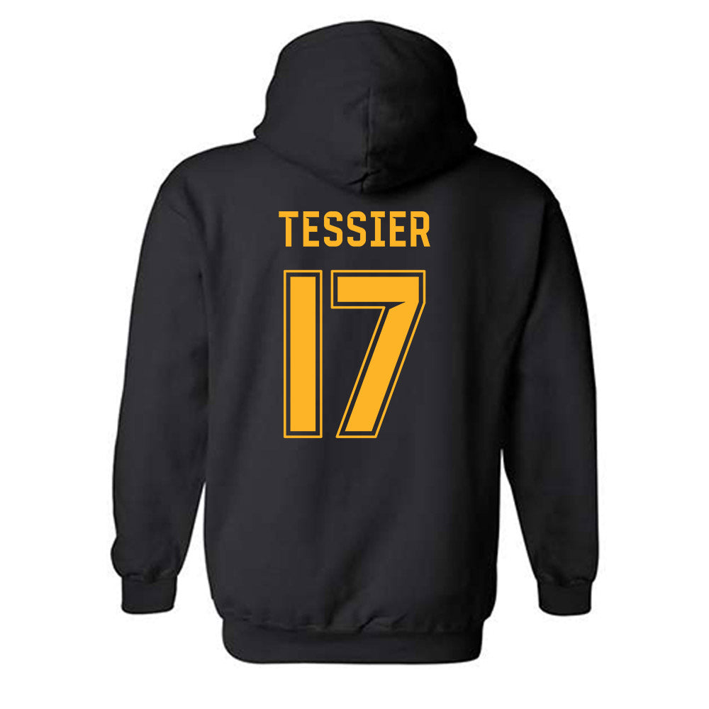 Baylor - NCAA Football : Cade Tessier - Blackout Shersey Hooded Sweatshirt-1