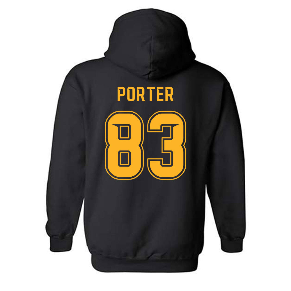 Baylor - NCAA Football : Jadon Porter - Blackout Shersey Hooded Sweatshirt-1