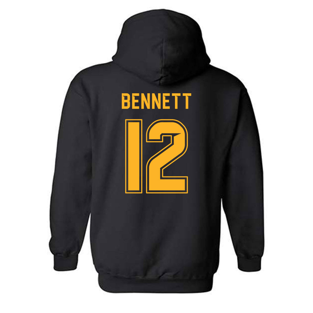 Baylor - NCAA Football : Nate Bennett - Blackout Shersey Hooded Sweatshirt-1
