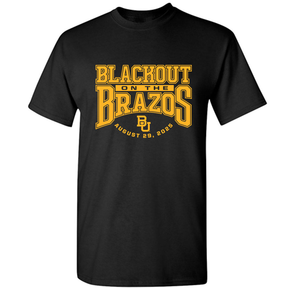 Baylor - NCAA Football : Kaleb Burns - Blackout Shersey T-Shirt-0