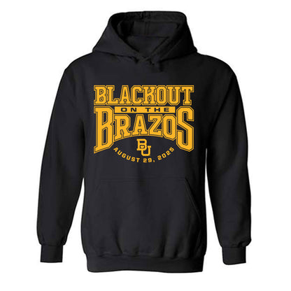 Baylor - NCAA Football : Jackson Blackwell - Blackout Shersey Hooded Sweatshirt-0