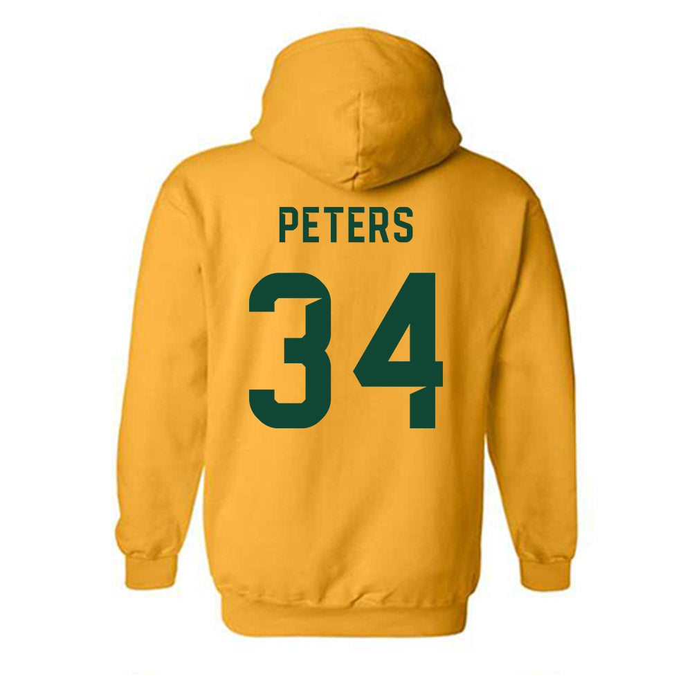Baylor - NCAA Football : Davion Peters - Go Gold Shersey Hooded Sweatshirt-1