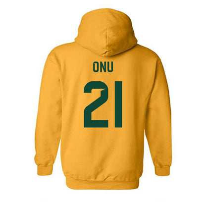 Baylor - NCAA Football : Bo Onu - Go Gold Shersey Hooded Sweatshirt-1