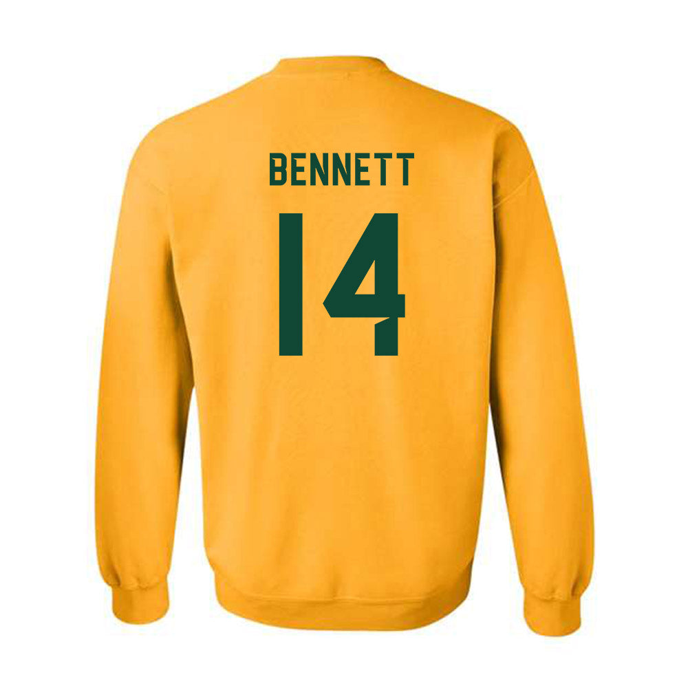 Baylor - NCAA Football : Nate Bennett - Go Gold Shersey Crewneck Sweatshirt-1
