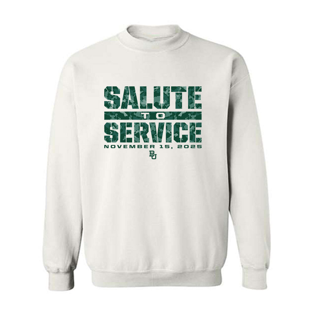 Baylor - NCAA Football : Taz Williams Jr - Salute to Service Shersey Crewneck Sweatshirt-0
