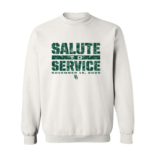 Baylor - NCAA Football : Taz Williams Jr - Salute to Service Shersey Crewneck Sweatshirt-0