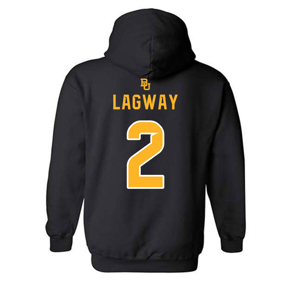 Baylor - NCAA Football : DJ Lagway - 254 Day Shersey Hooded Sweatshirt-1