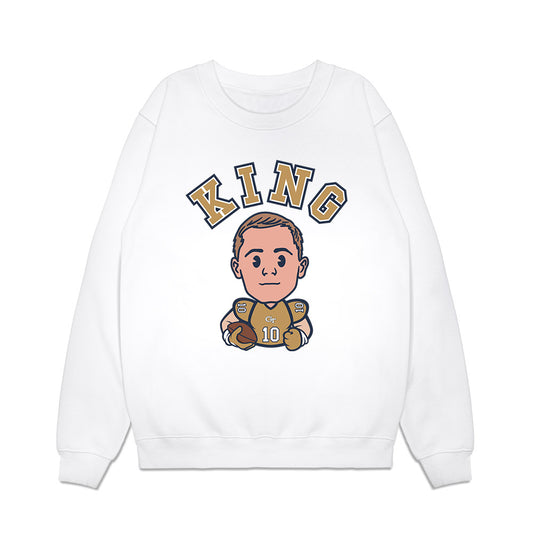 Georgia Tech - NCAA Football : Haynes King - Caricature Premium Crewneck Sweatshirt-0