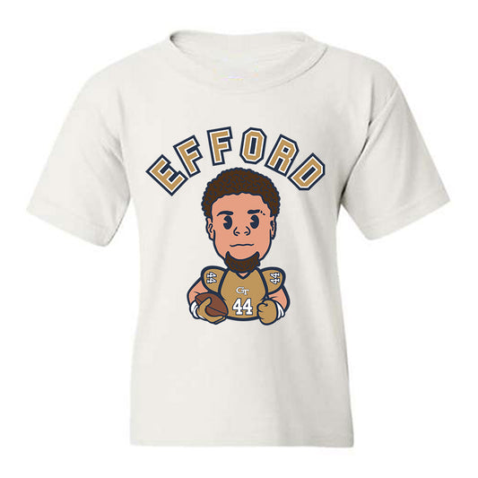 Georgia Tech - NCAA Football : Kyle Efford - Caricature Youth T-Shirt-0