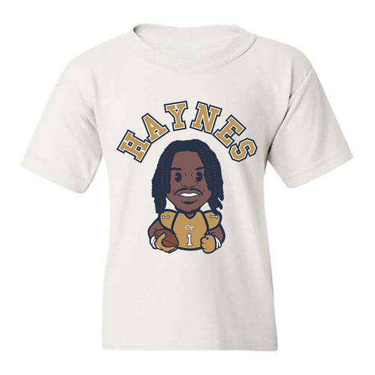 Georgia Tech - NCAA Football : Jamal Haynes - Caricature Youth T-Shirt-0