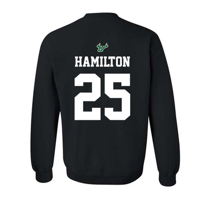 USF - NCAA Football : Zavier Hamilton - Back in Black Shersey Crewneck Sweatshirt-1