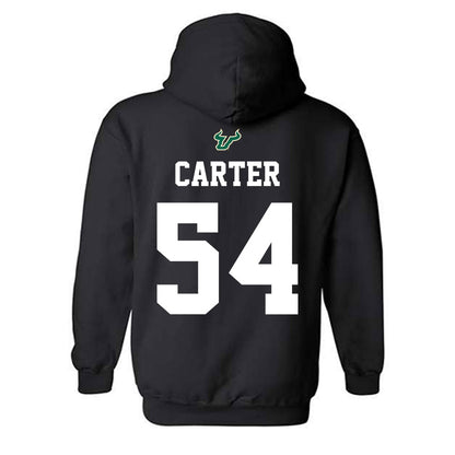 USF - NCAA Football : Braden Carter - Back in Black Shersey Hooded Sweatshirt-1