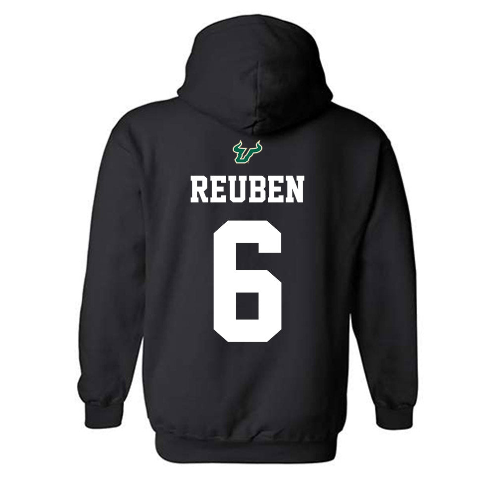 USF - NCAA Football : Mudia Reuben - Back in Black Shersey Hooded Sweatshirt-1
