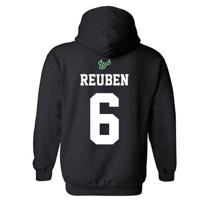 USF - NCAA Football : Mudia Reuben - Back in Black Shersey Hooded Sweatshirt-1