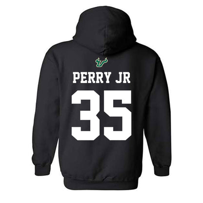 USF - NCAA Football : Herlin Perry Jr - Back in Black Shersey Hooded Sweatshirt-1