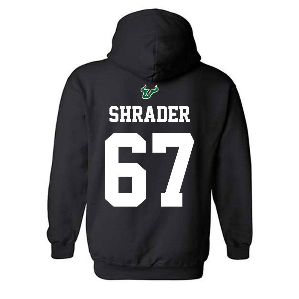 USF - NCAA Football : Thomas Shrader - Back in Black Shersey Hooded Sweatshirt-1