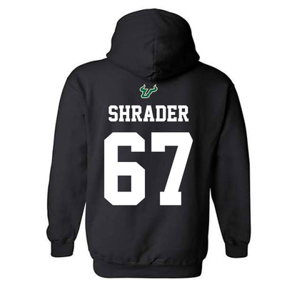 USF - NCAA Football : Thomas Shrader - Back in Black Shersey Hooded Sweatshirt-1