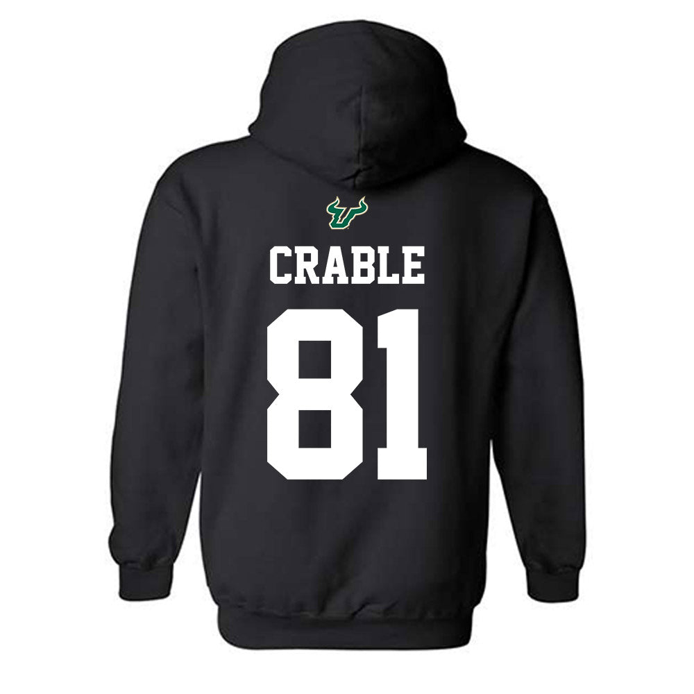 USF - NCAA Football : Tayte Crable - Back in Black Shersey Hooded Sweatshirt-1