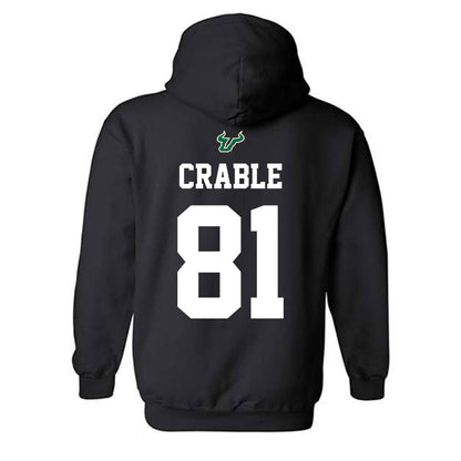 USF - NCAA Football : Tayte Crable - Back in Black Shersey Hooded Sweatshirt-1