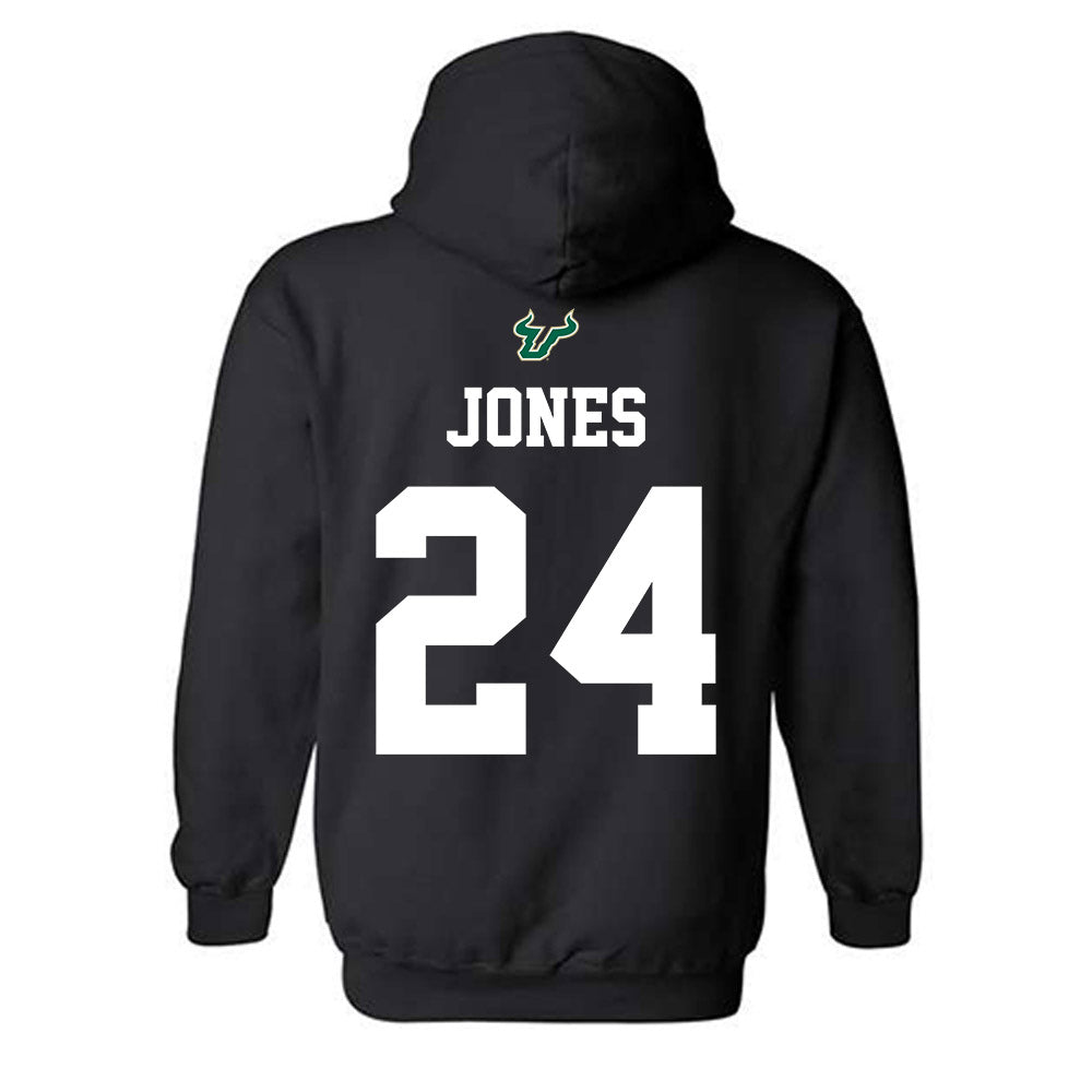 USF - NCAA Football : Amari Jones - Back in Black Shersey Hooded Sweatshirt-1