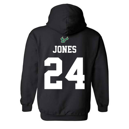 USF - NCAA Football : Amari Jones - Back in Black Shersey Hooded Sweatshirt-1