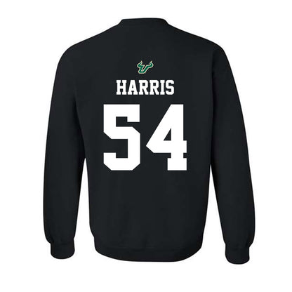 USF - NCAA Football : Caleb Harris - Back in Black Shersey Crewneck Sweatshirt-1
