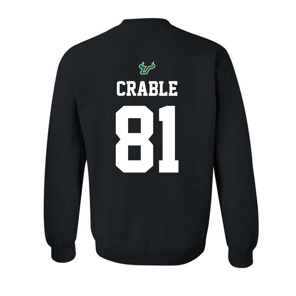 USF - NCAA Football : Tayte Crable - Back in Black Shersey Crewneck Sweatshirt-1