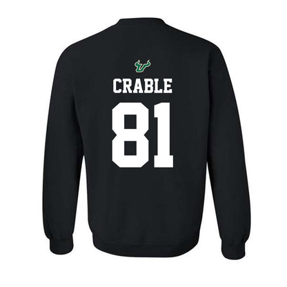 USF - NCAA Football : Tayte Crable - Back in Black Shersey Crewneck Sweatshirt-1