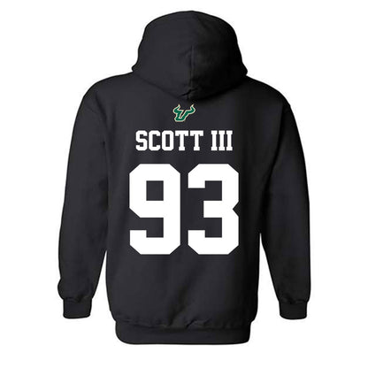USF - NCAA Football : Richard Scott III - Back in Black Shersey Hooded Sweatshirt-1