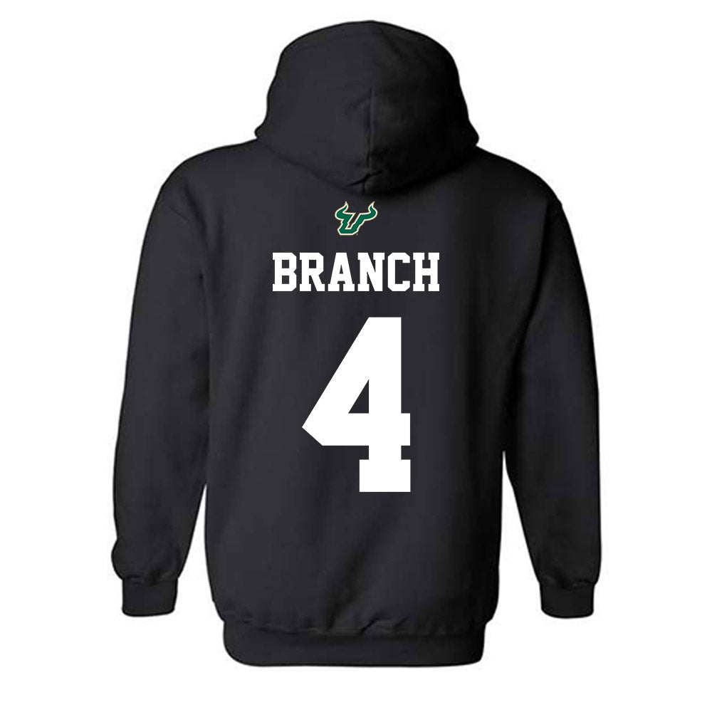 USF - NCAA Football : Arhmad Branch - Back in Black Shersey Hooded Sweatshirt-1
