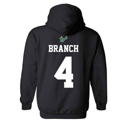 USF - NCAA Football : Arhmad Branch - Back in Black Shersey Hooded Sweatshirt-1