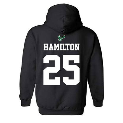 USF - NCAA Football : Zavier Hamilton - Back in Black Shersey Hooded Sweatshirt-1
