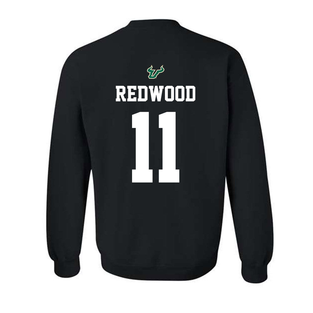 USF - NCAA Football : Asani Redwood - Back in Black Shersey Crewneck Sweatshirt-1
