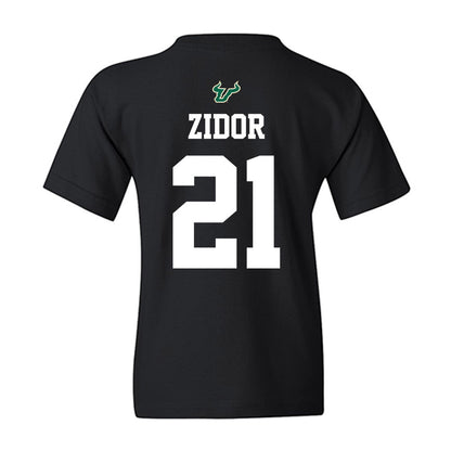 USF - NCAA Football : Victor Zidor - Back in Black Shersey Youth T-Shirt-1