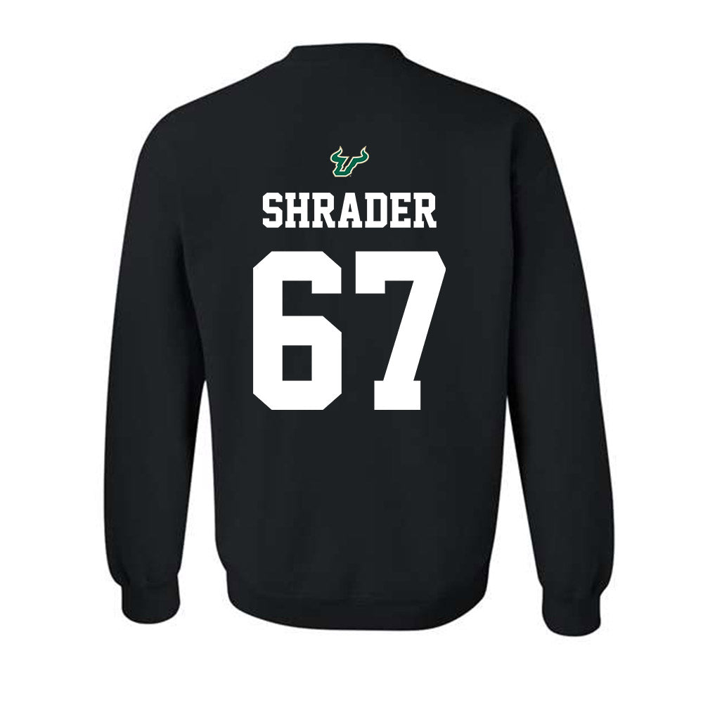 USF - NCAA Football : Thomas Shrader - Back in Black Shersey Crewneck Sweatshirt-1