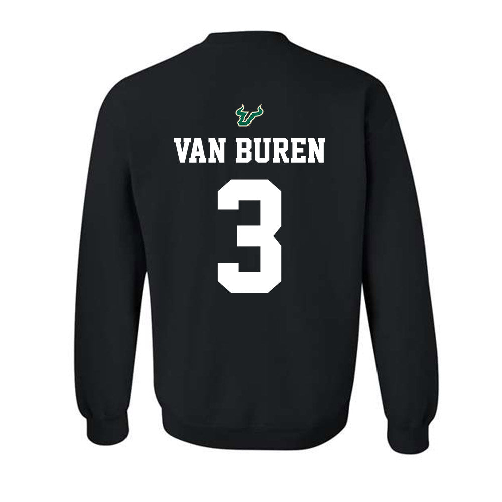 USF - NCAA Football : Michael Van Buren - Back in Black Shersey Crewneck Sweatshirt-1