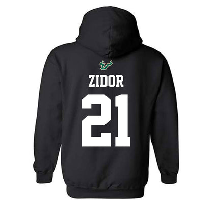 USF - NCAA Football : Victor Zidor - Back in Black Shersey Hooded Sweatshirt-1