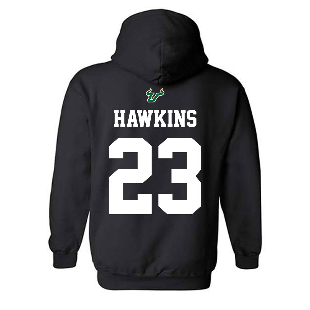USF - NCAA Football : Cedrick Hawkins - Back in Black Shersey Hooded Sweatshirt-1