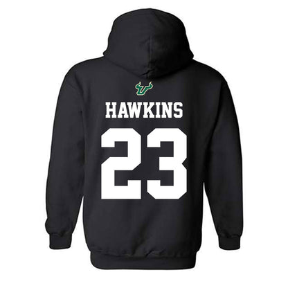 USF - NCAA Football : Cedrick Hawkins - Back in Black Shersey Hooded Sweatshirt-1