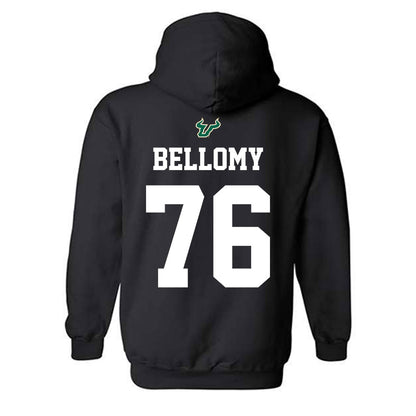 USF - NCAA Football : Colin Bellomy - Back in Black Shersey Hooded Sweatshirt-1