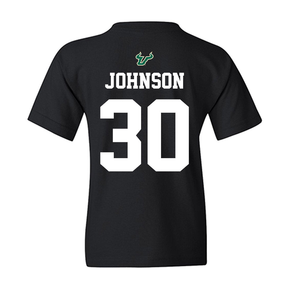 USF - NCAA Football : Jeremiah Johnson - Back in Black Shersey Youth T-Shirt-1