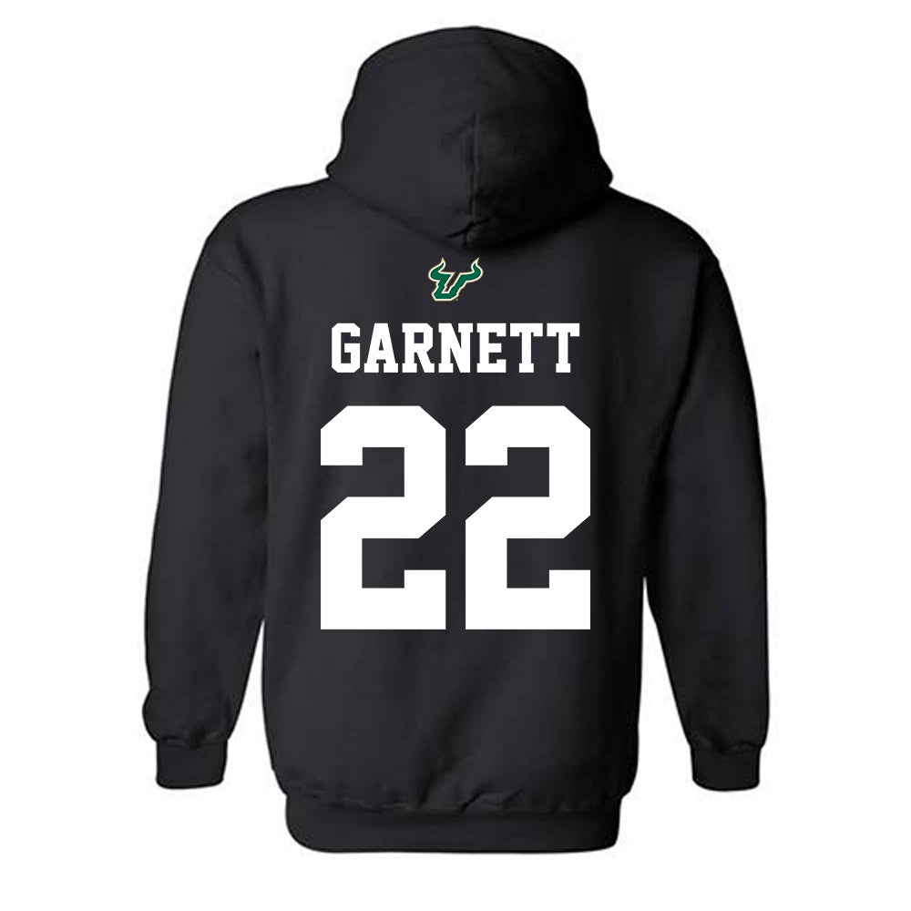 USF - NCAA Football : Chase Garnett - Back in Black Shersey Hooded Sweatshirt-1