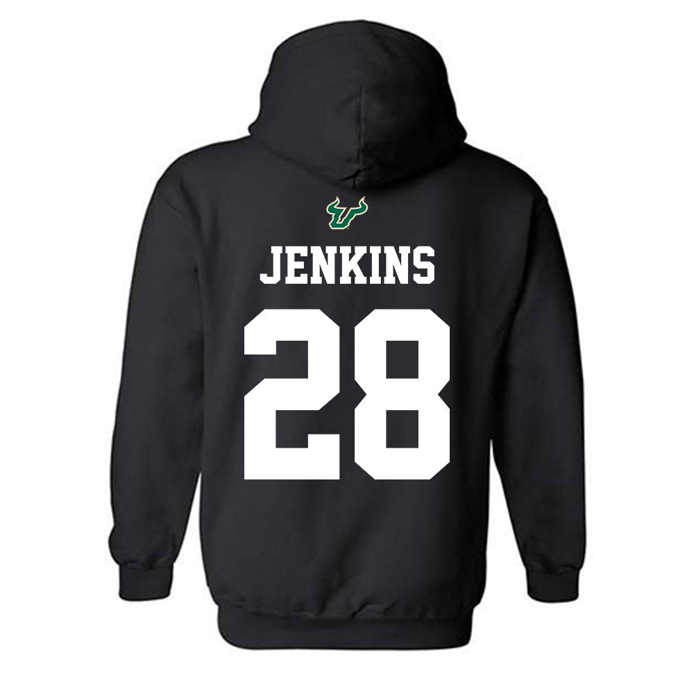 USF - NCAA Football : Ryan Jenkins - Back in Black Shersey Hooded Sweatshirt-1