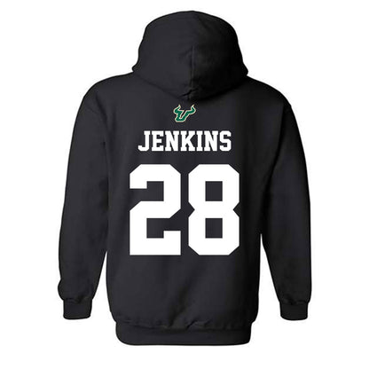USF - NCAA Football : Ryan Jenkins - Back in Black Shersey Hooded Sweatshirt-1