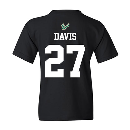 USF - NCAA Football : Jayden Davis - Back in Black Shersey Youth T-Shirt-1