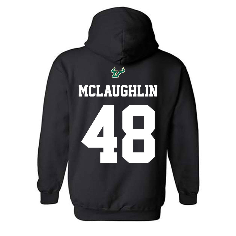 USF - NCAA Football : Turner McLaughlin - Back in Black Shersey Hooded Sweatshirt-1