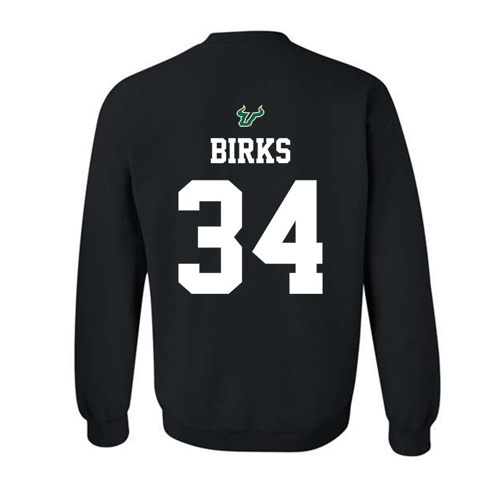 USF - NCAA Football : Keyshaun Birks - Back in Black Shersey Crewneck Sweatshirt-1