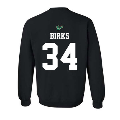 USF - NCAA Football : Keyshaun Birks - Back in Black Shersey Crewneck Sweatshirt-1