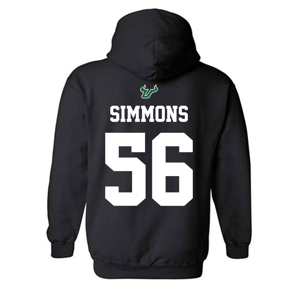 USF - NCAA Football : Terry Simmons - Back in Black Shersey Hooded Sweatshirt-1