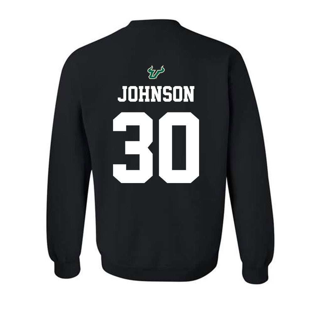 USF - NCAA Football : Jeremiah Johnson - Back in Black Shersey Crewneck Sweatshirt-1